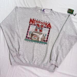 Vintage 90's Nebraska Huskers Football Sweatshirt - Youth XL